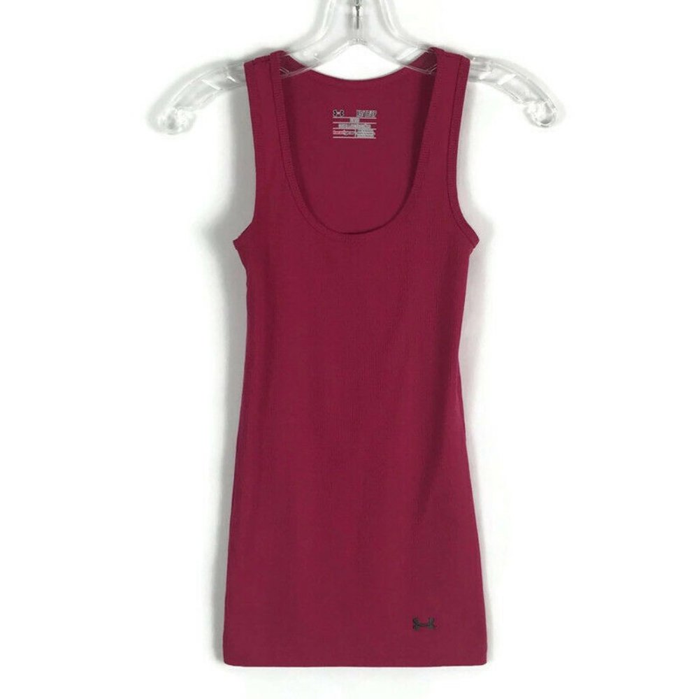Under Armour Womens Shirt Size XS Pink Tank Fitted